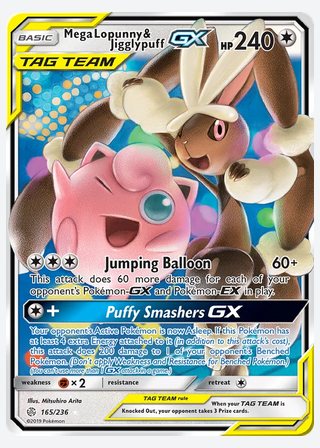 Mega Lopunny & Jigglypuff GX — catalogusbeeld