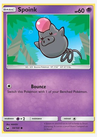 Spoink — catalogusbeeld