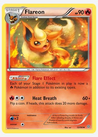Flareon — catalogusbeeld