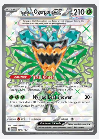 Teal Mask Ogerpon ex — catalogusbeeld