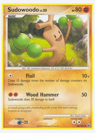 Sudowoodo — catalogusbeeld