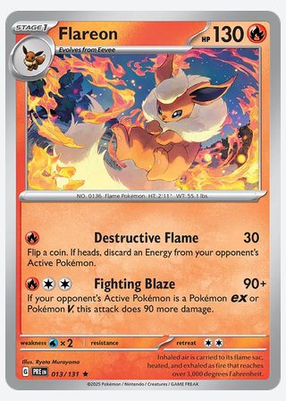 Flareon — catalogusbeeld