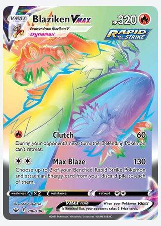 Blaziken VMAX — catalogusbeeld