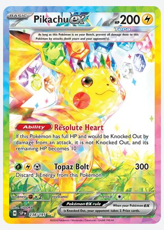 Pikachu ex — catalogusbeeld