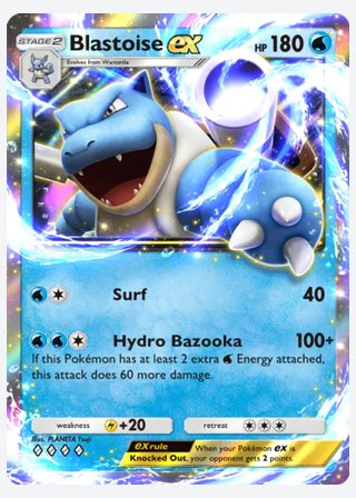Blastoise ex — catalogusbeeld