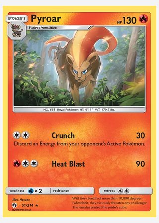 Pyroar — catalogusbeeld