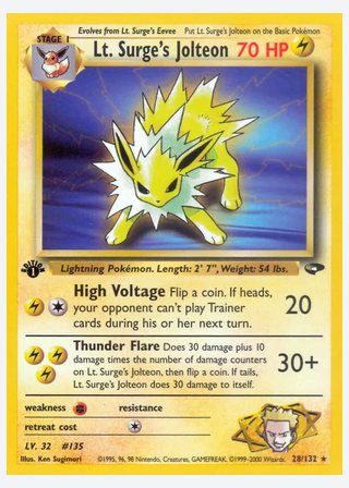 Lt. Surge's Jolteon — catalogusbeeld
