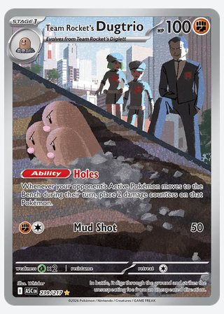 Team Rocket's Dugtrio — catalogusbeeld