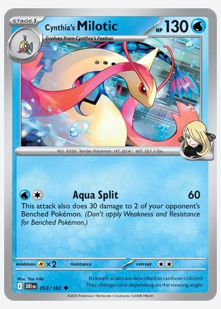 Cynthia's Milotic — catalogusbeeld