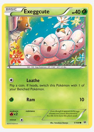Exeggcute — catalogusbeeld