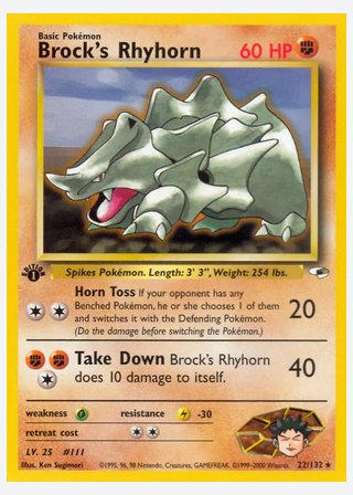 Brock's Rhyhorn — catalogusbeeld