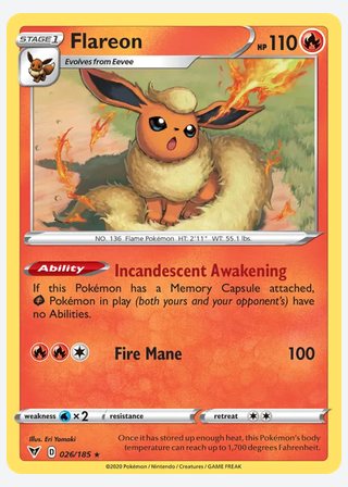 Flareon — catalogusbeeld