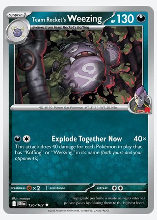 Team Rocket's Weezing — catalogusbeeld