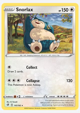 Snorlax — catalogusbeeld