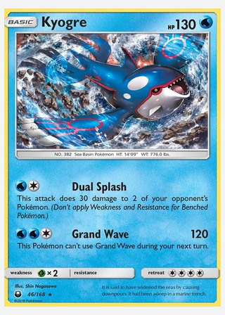 Kyogre — catalogusbeeld