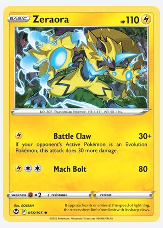 Zeraora — catalogusbeeld