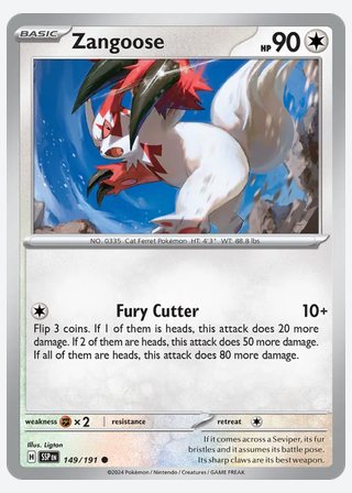 Zangoose — catalogusbeeld