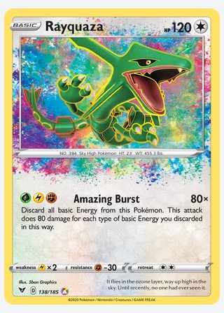 Rayquaza — catalogusbeeld