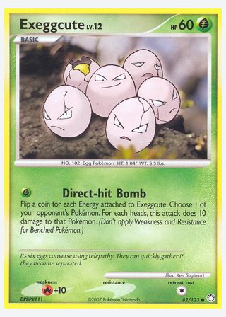 Exeggcute — catalogusbeeld