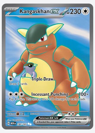 Kangaskhan ex — catalogusbeeld