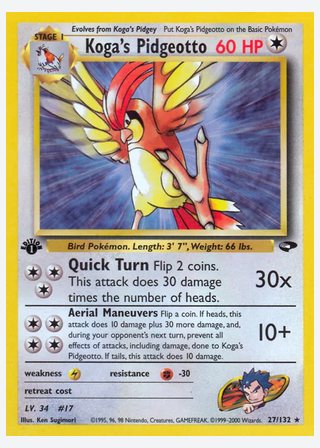 Koga's Pidgeotto — catalogusbeeld