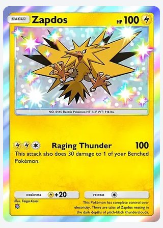 Zapdos — catalogusbeeld