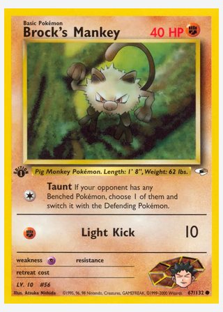 Brock's Mankey — catalogusbeeld