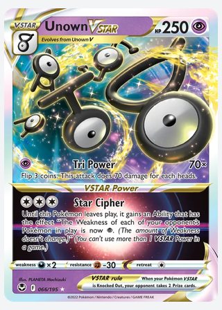 Unown VSTAR — catalogusbeeld