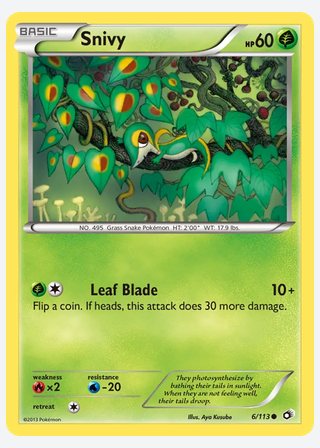 Snivy — catalogusbeeld