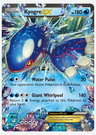 Kyogre EX — catalogusbeeld