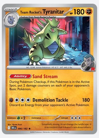 Team Rocket's Tyranitar — catalogusbeeld