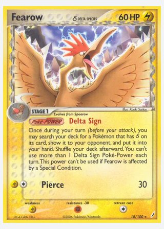 Fearow δ — catalogusbeeld