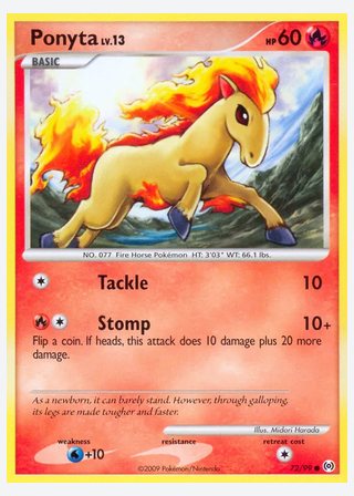 Ponyta — catalogusbeeld