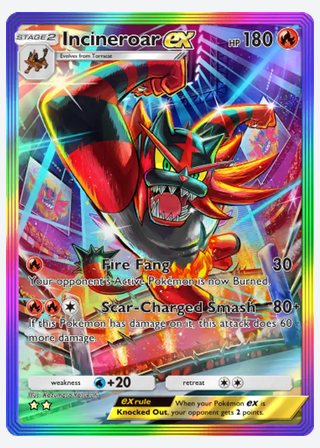 Incineroar ex — catalogusbeeld