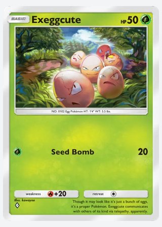 Exeggcute — catalogusbeeld