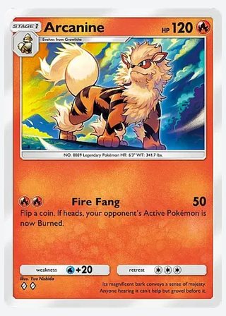 Arcanine — catalogusbeeld