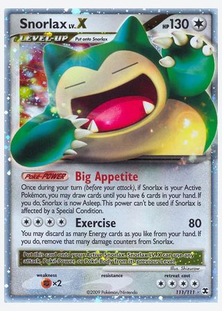 Snorlax LV.X — catalogusbeeld