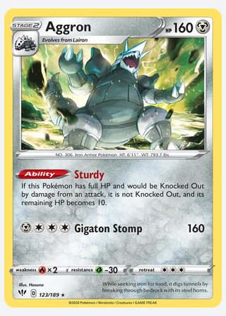Aggron — catalogusbeeld