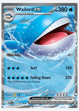 Wailord ex — catalogusbeeld