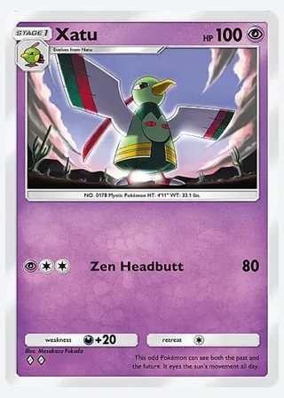 Xatu — catalogusbeeld