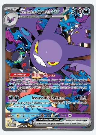 Team Rocket's Crobat ex — catalogusbeeld