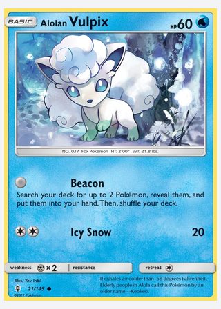 Alolan Vulpix — catalogusbeeld