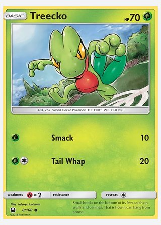 Treecko — catalogusbeeld