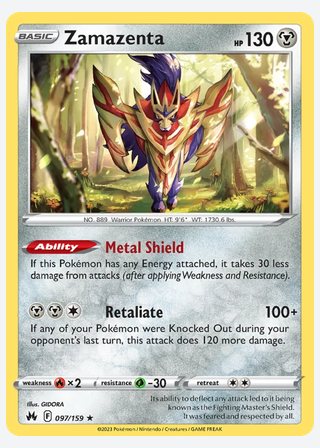 Zamazenta — catalogusbeeld