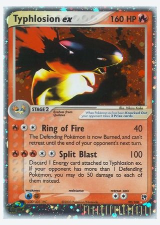 Typhlosion ex — catalogusbeeld