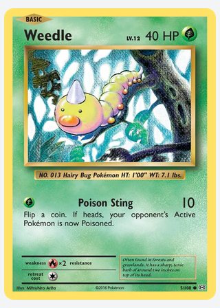Weedle — catalogusbeeld