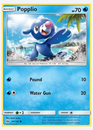Popplio — catalogusbeeld