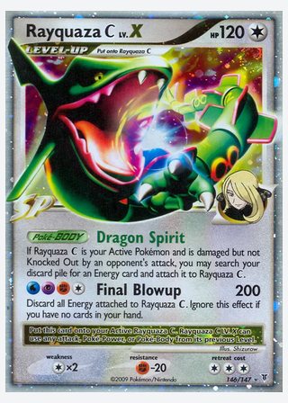 Rayquaza C LV.X — catalogusbeeld