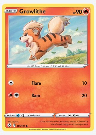 Growlithe — catalogusbeeld