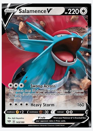 Salamence V — catalogusbeeld